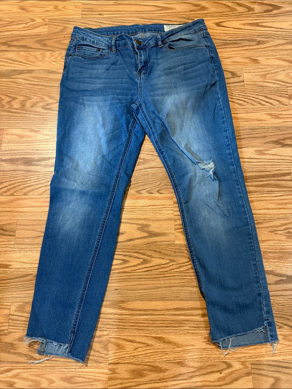 Mystree Blue Distressed Skinny Jeans